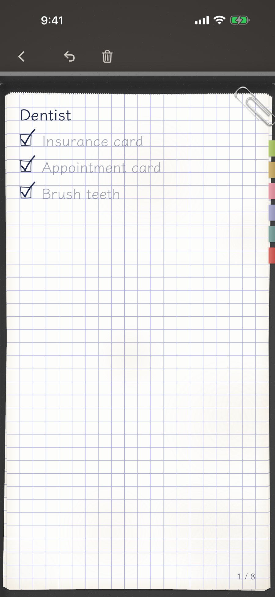 The list of torn pages